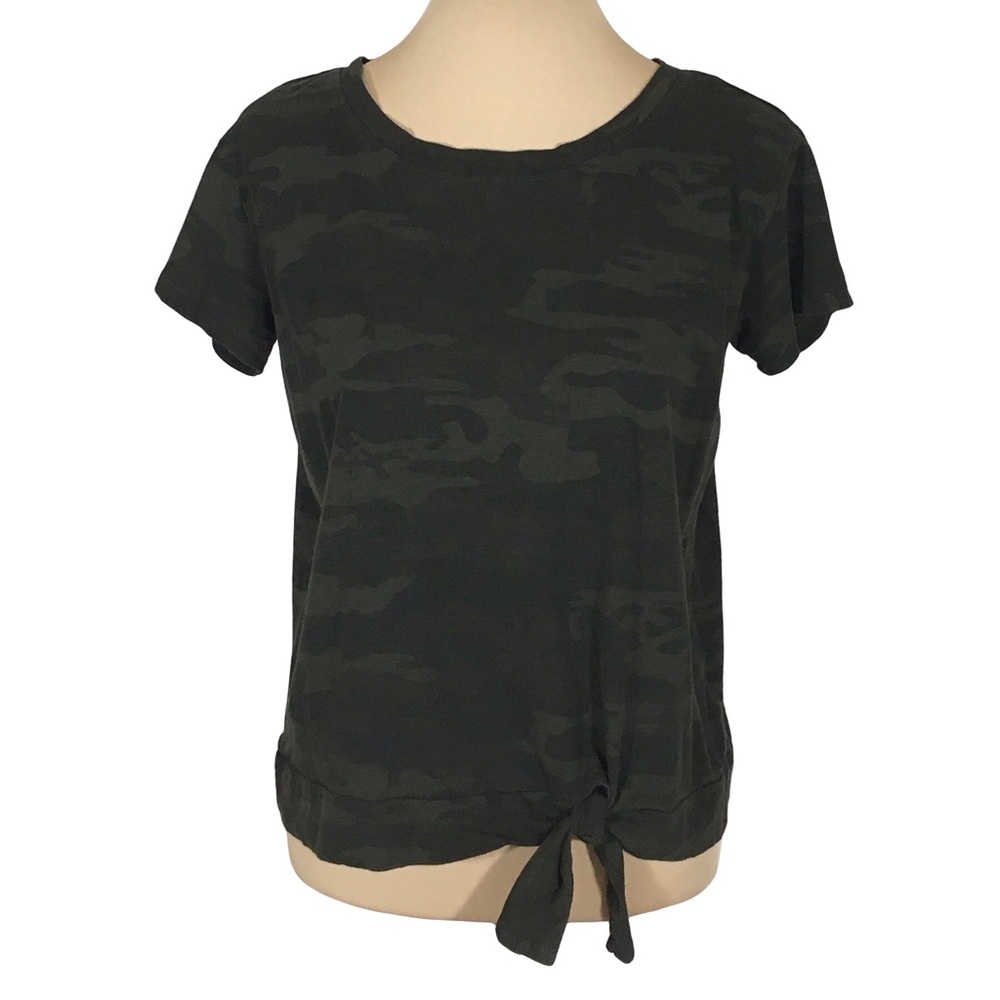 Sanctuary Camo Side-Tie Boxy Short-Sleeved T-shirt, Women's Small